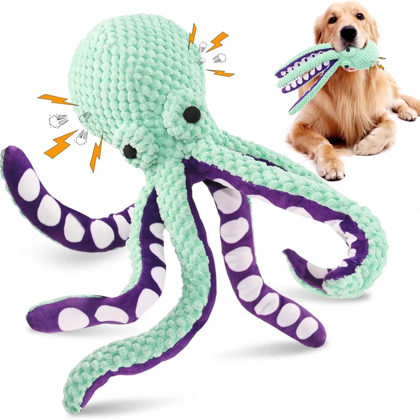 Squeaky Dog Toys for Large Dogs: Plush Dog Toys with Soft Fabric - Pet Toys for Small, Medium, and Large Dogs - Puppy Toys to Keep Them Busy Squeaky Dog Toys Interactive Dog Toys Toys for Dogs-Mrwj