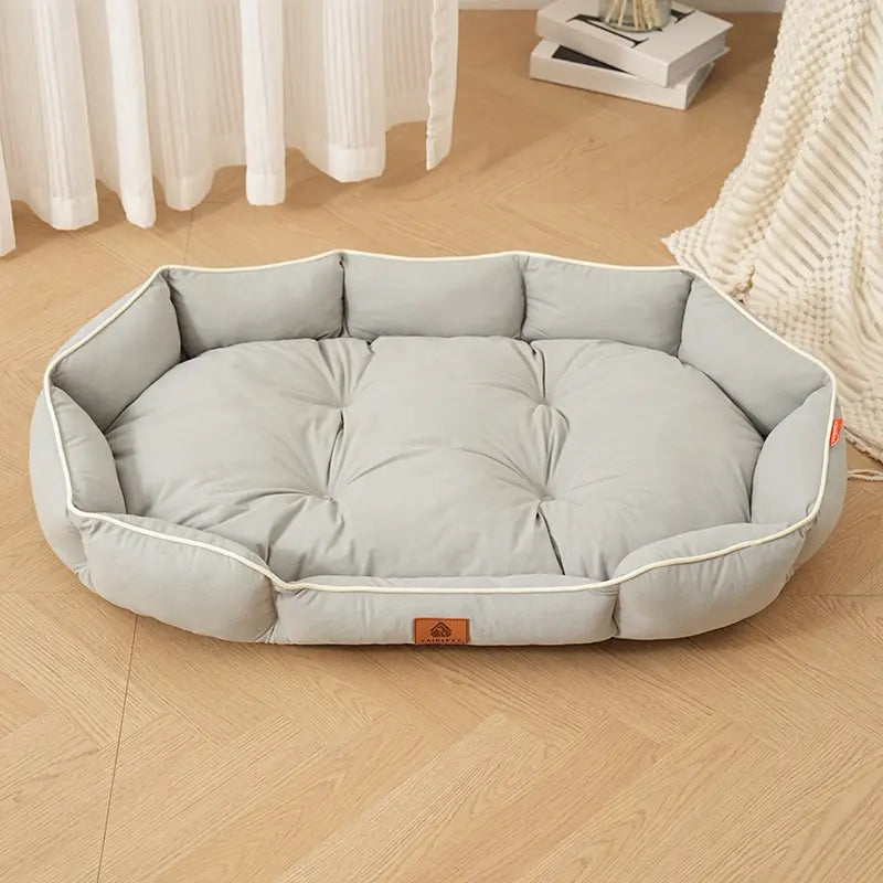 Dog Bed All-Season Pet Nest Anti-Slip Soft Plush Pillow Warm Winter Luxury Sofa Cat Couch Washable Dog Paw Cushion Resting Area Durable Base
