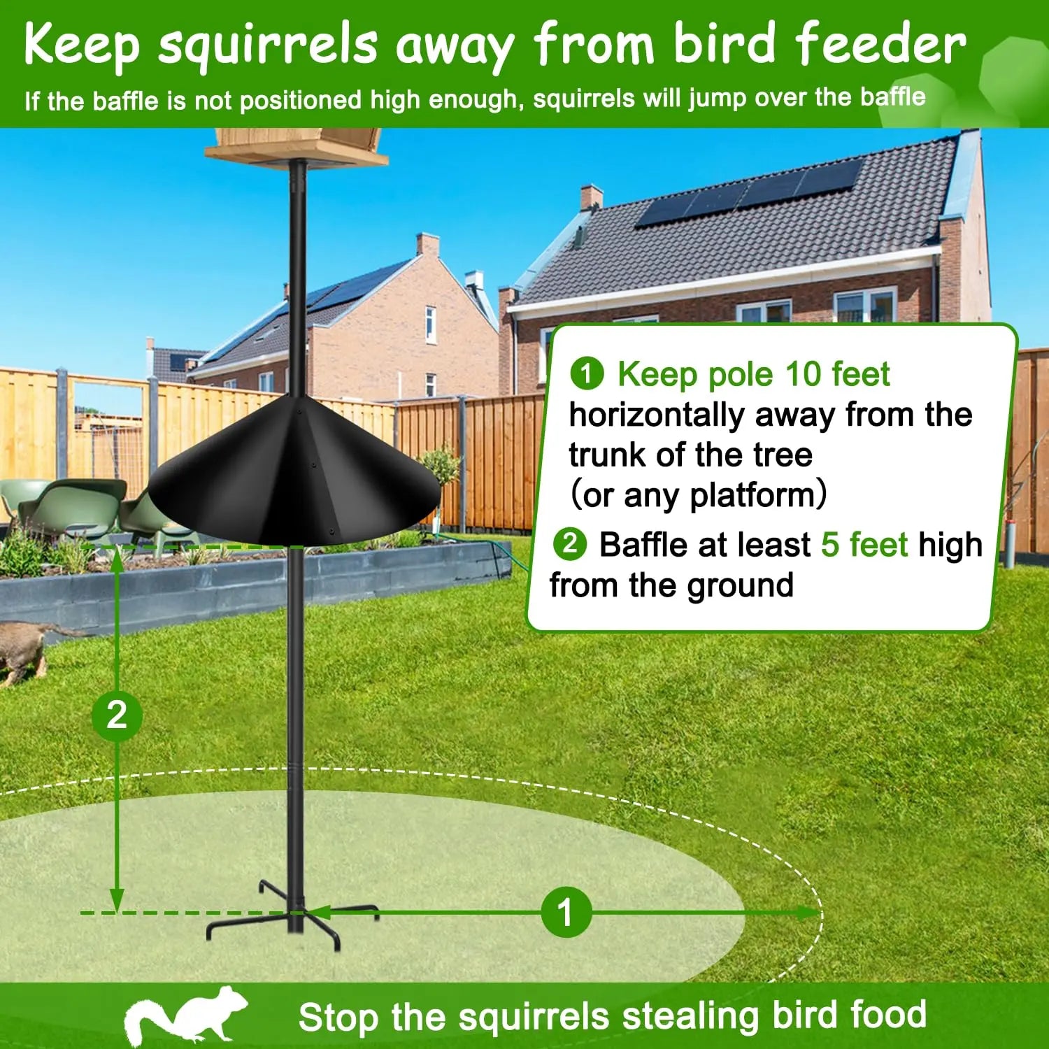 Kvzkvz Squirrel Baffle for Bird Feeder Pole, outside Pole Mount Bird House Guard for Outdoor Shepherd’S Hook, 19 Inch Diameter, 2 Packs