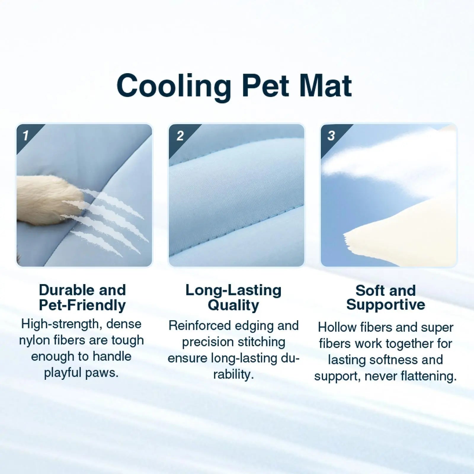 Vagascape Outdoor fun Cooling Pet Mat, Eco-Friendly Gel-Free Cooling Pad for Large Dogs, Viral Must-Have Summer Dog Essentials, Portable & Machine Washable Durable Mat for Crate Trunk Camping Travel