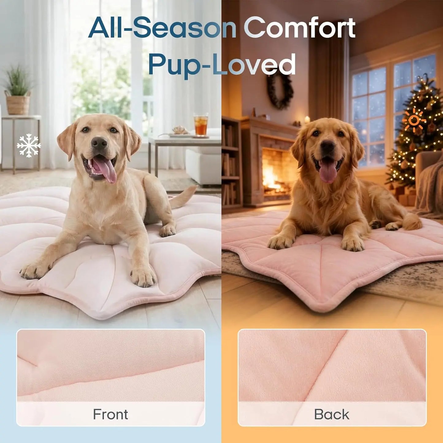 Vagascape Outdoor fun Cooling Pet Mat, Eco-Friendly Gel-Free Cooling Pad for Large Dogs, Viral Must-Have Summer Dog Essentials, Portable & Machine Washable Durable Mat for Crate Trunk Camping Travel