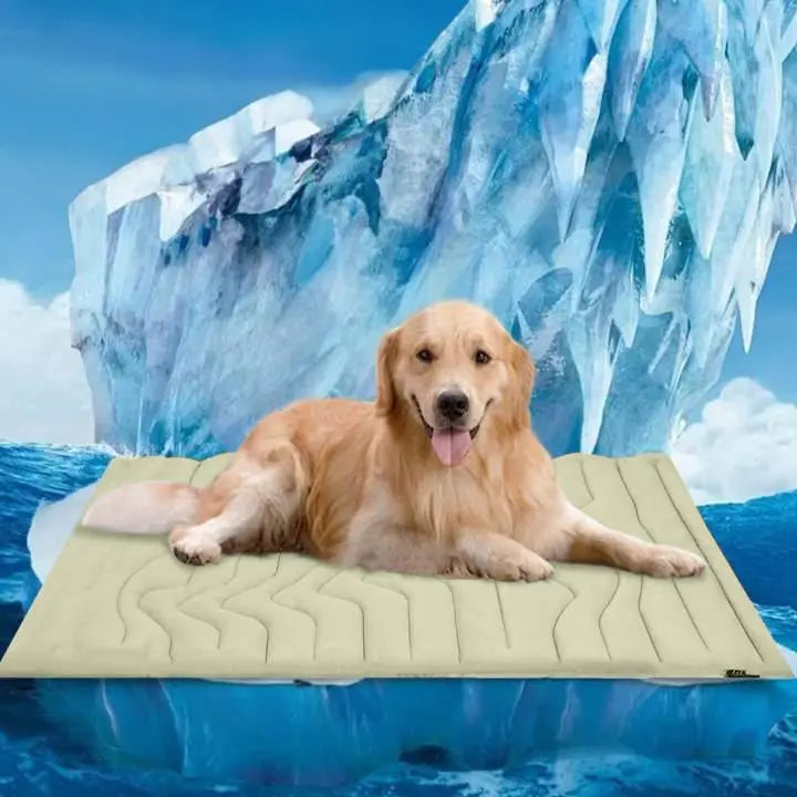 Vagascape Outdoor fun Cooling Pet Mat, Eco-Friendly Gel-Free Cooling Pad for Large Dogs, Viral Must-Have Summer Dog Essentials, Portable & Machine Washable Durable Mat for Crate Trunk Camping Travel