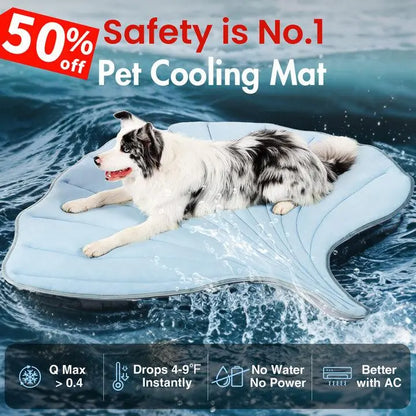 Vagascape Outdoor fun Cooling Pet Mat, Eco-Friendly Gel-Free Cooling Pad for Large Dogs, Viral Must-Have Summer Dog Essentials, Portable & Machine Washable Durable Mat for Crate Trunk Camping Travel
