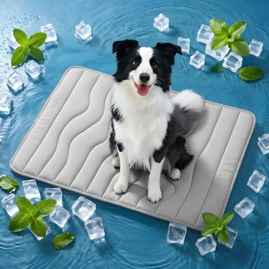 Vagascape Outdoor fun Cooling Pet Mat, Eco-Friendly Gel-Free Cooling Pad for Large Dogs, Viral Must-Have Summer Dog Essentials, Portable & Machine Washable Durable Mat for Crate Trunk Camping Travel